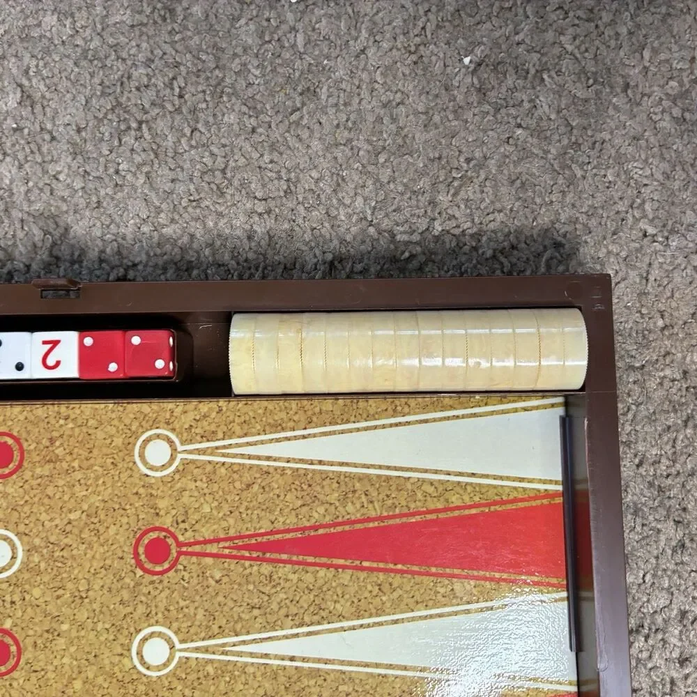 1973 E.S. Lowe Tournament Backgammon Complete In Box Nice Condition Game Night